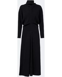 TOTEME - Draped Turtleneck Cady Midi Dress - Lyst