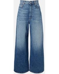 Sportmax - Dangri Faded Wide-Leg Jeans - Lyst