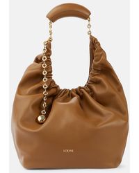 Loewe - Squeeze Medium Leather Shoulder Bag - Lyst