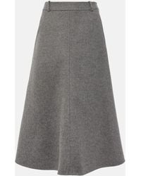Brunello Cucinelli - Flared Skirt Gonne Grigio - Lyst