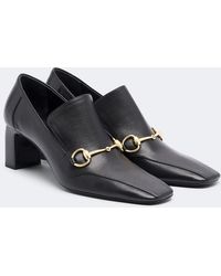 Gucci - Galleria Horsebit Leather Loafer Pumps - Lyst