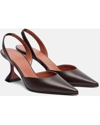 AMINA MUADDI - Holli 70 Leather Slingback Pumps - Lyst