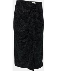 Isabel Marant - Alyssa Embellished Velvet Midi Skirt - Lyst