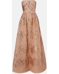 Elie Saab - Abito Lungo A Fascia Con Paillettes - Lyst