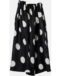 KHAITE - Riley Polka-Dot Silk Maxi Skirt - Lyst