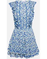 Poupette - Bambi Printed Ruffled Minidress - Lyst