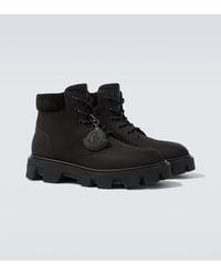 Moncler - Peak City Suede Ankle Boots - Lyst