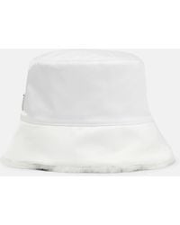 Prada - Hut aus Re-Nylon mit Shearling - Lyst