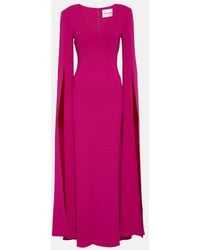 Roland Mouret - Cape-sleeve Cady Gown - Lyst