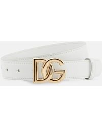 Dolce & Gabbana - Cinturon DG de piel - Lyst