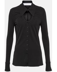 Proenza Schouler - Label Cutout Jersey Top - Lyst