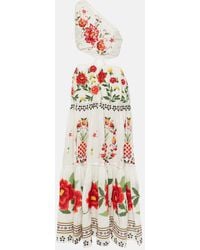 FARM Rio - Carmina Floral Cotton-blend Maxi Dress - Lyst