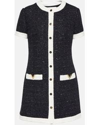 Valentino - Vgold Sequined Tweed Minidress - Lyst