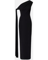 Solace London - Irina Scarf-Detail Crepe Gown - Lyst