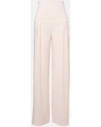 Norma Kamali - Pantaloni A Gamba Larga E Vita Alta - Lyst