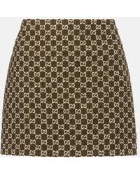 Gucci - Mini-Jupe Gg En Tweed - Lyst