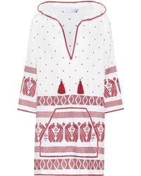 Zimmermann Exklusiv bei Mytheresa – bestickter Kaftan aus Leinen - Weiß