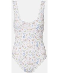 Marysia Swim - Palm Springs Printed Scalloped Swimsuit - Lyst