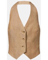 Max Mara - Sauro Open-Back Linen Vest - Lyst