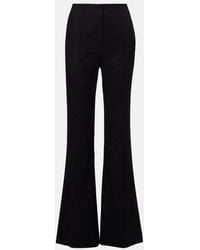 Veronica Beard - Komi High-Rise Linen-Blend Flared Pants - Lyst