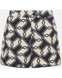 Moncler - Shorts in cotone con stampa - Lyst