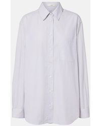 The Row - Gavina Pinstriped Cotton Poplin Shirt - Lyst