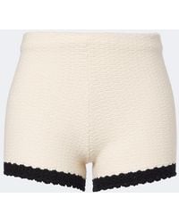 Posse - Hattie Crochet-Trim Shorts - Lyst