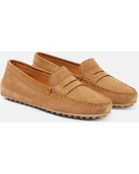 Tod's - City Gommino Suede Loafers - Lyst
