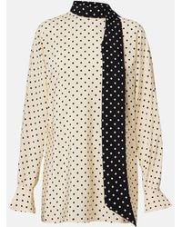 Valentino - Plusdepois Silk Crepe De Chine Blouse - Lyst