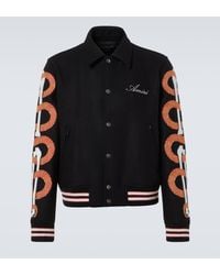 Amiri - Snake Bones Wool-blend Varsity Jacket - Lyst