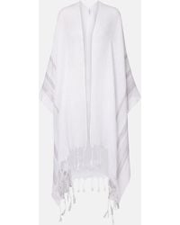 Brunello Cucinelli - Fringed Linen Poncho - Lyst