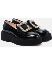 Roger Vivier - Viv' Rangers Embellished Platform Loafers - Lyst