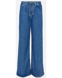 FRAME - High-Rise Wide-Leg Jeans - Lyst