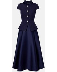 Self-Portrait - Boucle Taffeta Midi Dress - Lyst