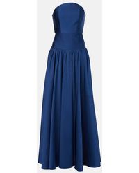 Roland Mouret - Strapless Gathered Taffeta Gown - Lyst