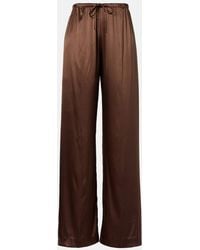 Dries Van Noten - Mid-Rise Silk-Blend Straight Pants - Lyst