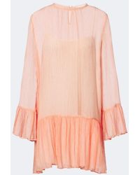 Ulla Johnson - Emmeline Ruffled Silk Chiffon Minidress - Lyst
