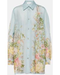 Zimmermann - Waverly Floral Silk Shirt - Lyst