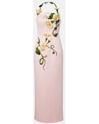 LEO LIN - Ava Floral-Applique Corset Gown - Lyst