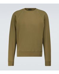 Training und Fitnesskleidung Sweatshirts Herren Bekleidung Sport- Moschino Baumwolle Sweatshirt mit Rundhalsausschnitt in Grün für Herren 
