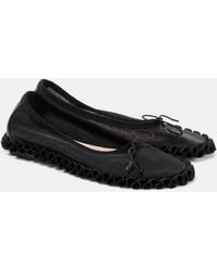 Simone Rocha - Ruffled Mesh Ballet Flats - Lyst