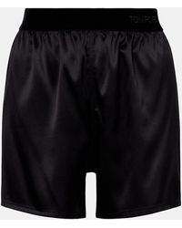 Tom Ford - High-Rise Silk-Blend Satin Shorts - Lyst