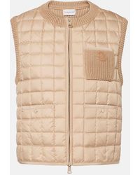Moncler - Cotton-Blend Down Vest - Lyst