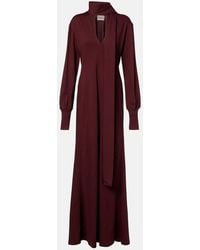 Plan C - Vestido Largo De Algodon Con Panuelo - Lyst