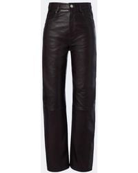 Arma - Leather Wide-Leg Pants - Lyst