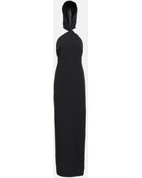 ‎Taller Marmo - Diablo Halterneck Crepe Maxi Dress - Lyst
