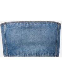 Alaïa - Bustier Aus Denim - Lyst