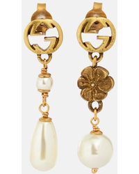 Gucci - Gold-tone Faux Pearl Earrings - Lyst