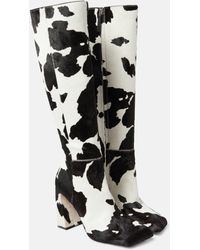 AMINA MUADDI - Marine Calf Hair Knee-high Boots - Lyst
