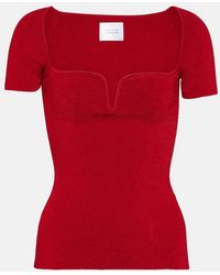 Galvan London - Gaia Ribbed Knit Top - Lyst